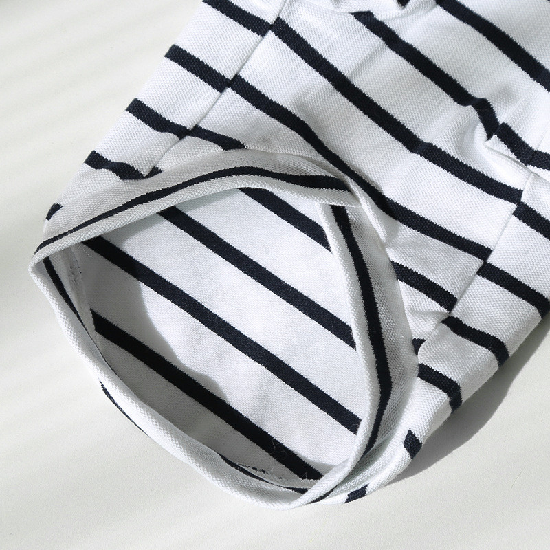 Jauns pavasara suņu apģērbs Svītras Kokvilnas Mājdzīvnieku suņu T-krekls kucēnam Maziem Vidējiem Suņiem Adīšana Franču buldogs Jorkšīras Ropa Perro