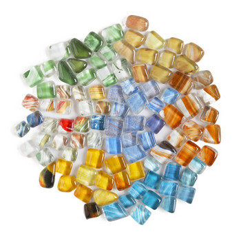 100g стъклени мозаечни плочки Неправилни многоцветни мозаечни плочки Направи си сам камъни за правене на мозайка за хоби Изкуства Стенни занаяти Декорация