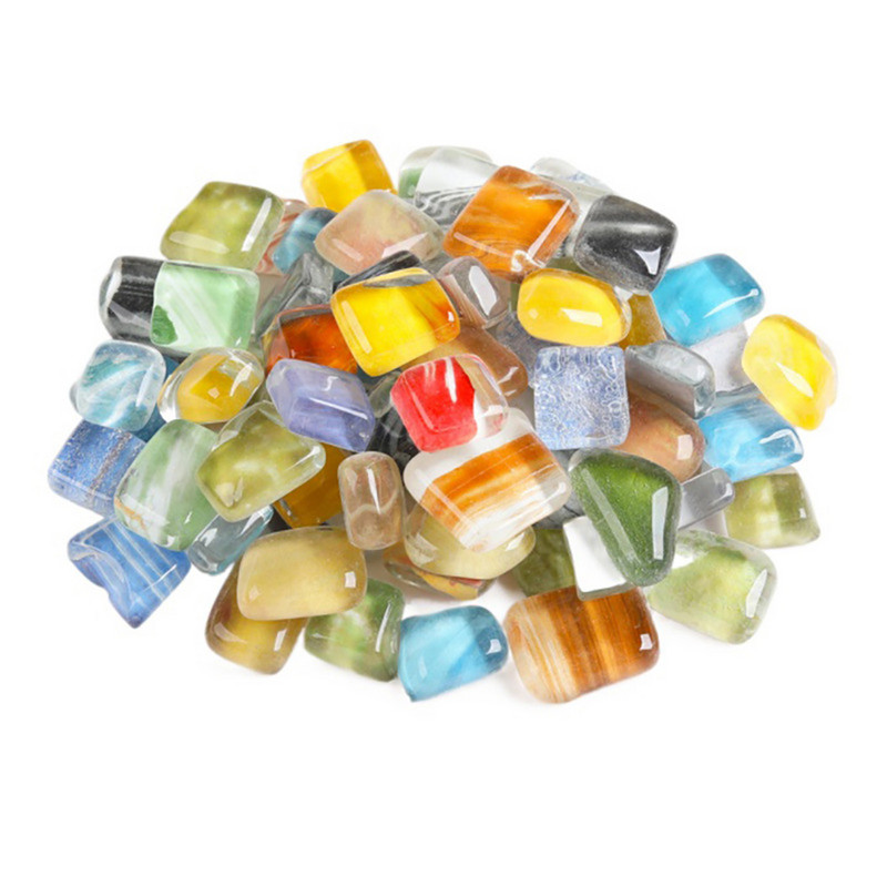 100g Stikla mozaīkas flīzes Neregulāras daudzkrāsu mozaīkas flīzes DIY mozaīkas veidošanas akmeņi hobijiem mākslas sienu amatniecības dekorēšanai