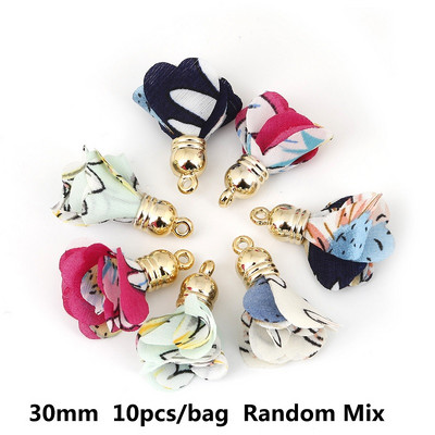 Izvēles 8 stilu jauktu krāsu šarms ziedu pušķu piekaramie aksesuāri auskariem/atslēgu piekariņam/telefonam/aizkaram/gramenta dekorēšanai