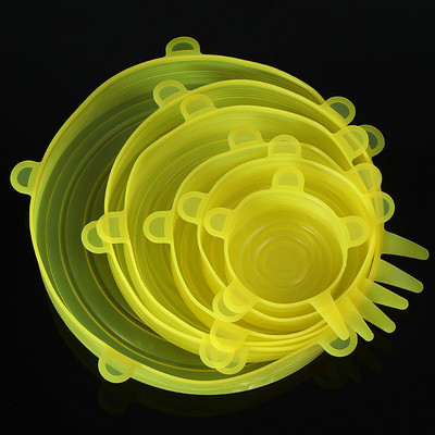 6gab Silikona svaigi saglabājošs vāks pārtikas blīvējuma vāks atkārtoti lietojams zarnu pārsegs ledusskapis ar mikroviļņu krāsni noslēgtu plēvi virtuves piederums