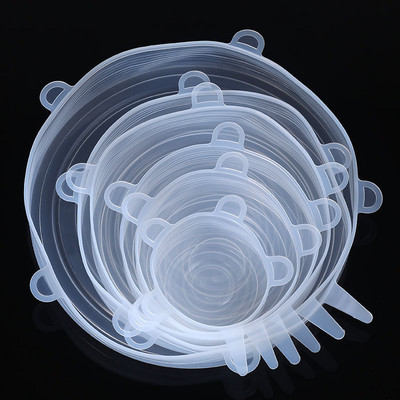 6gab Silikona svaigi saglabājošs vāks pārtikas blīvējuma vāks atkārtoti lietojams zarnu pārsegs ledusskapis ar mikroviļņu krāsni noslēgtu plēvi virtuves piederums