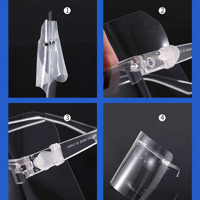 5 krāsas Virtuves Caurspīdīgs Sejas Aizsargbrilles Putekļu necaurlaidīga sejas aizsargmaska Mascarilla Atkārtoti izmantojami gatavošanas rīki Pretsvīst