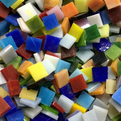 50 g DIY radošās daudzkrāsu mozaīkas inkrustācijas flīzes siena ar rokām gatavoti materiāli stikla vizlas gabals parastais kolāžas darbs 1cm ZXY9841