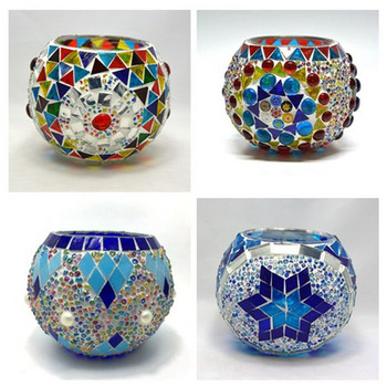 50g Направи си сам Творчески многоцветни мозаечни инкрустирани плочки Стенни ръчно изработени материали Част от стъклена слюда Обикновен колаж Занаят ZXY9816