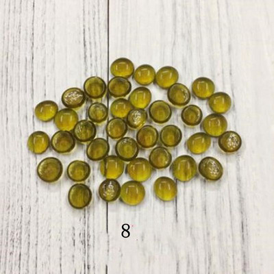 50g DIY Anyag Személyiség Mozaik Kreatív Kézimunka Kerek Színes akvárium Üveg Lapos Gyöngyök Kézműves Lakásdekoráció AAA0885