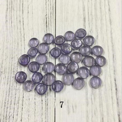 50g DIY Anyag Személyiség Mozaik Kreatív Kézimunka Kerek Színes akvárium Üveg Lapos Gyöngyök Kézműves Lakásdekoráció AAA0885