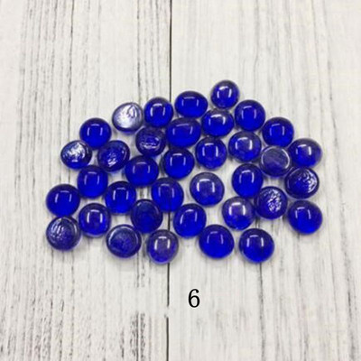 50g DIY Anyag Személyiség Mozaik Kreatív Kézimunka Kerek Színes akvárium Üveg Lapos Gyöngyök Kézműves Lakásdekoráció AAA0885