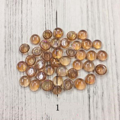 50g DIY Anyag Személyiség Mozaik Kreatív Kézimunka Kerek Színes akvárium Üveg Lapos Gyöngyök Kézműves Lakásdekoráció AAA0885