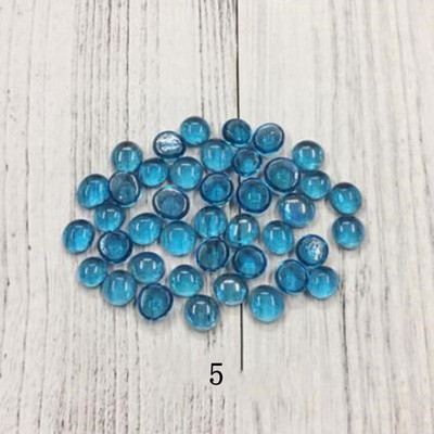 50g DIY Anyag Személyiség Mozaik Kreatív Kézimunka Kerek Színes akvárium Üveg Lapos Gyöngyök Kézműves Lakásdekoráció AAA0885