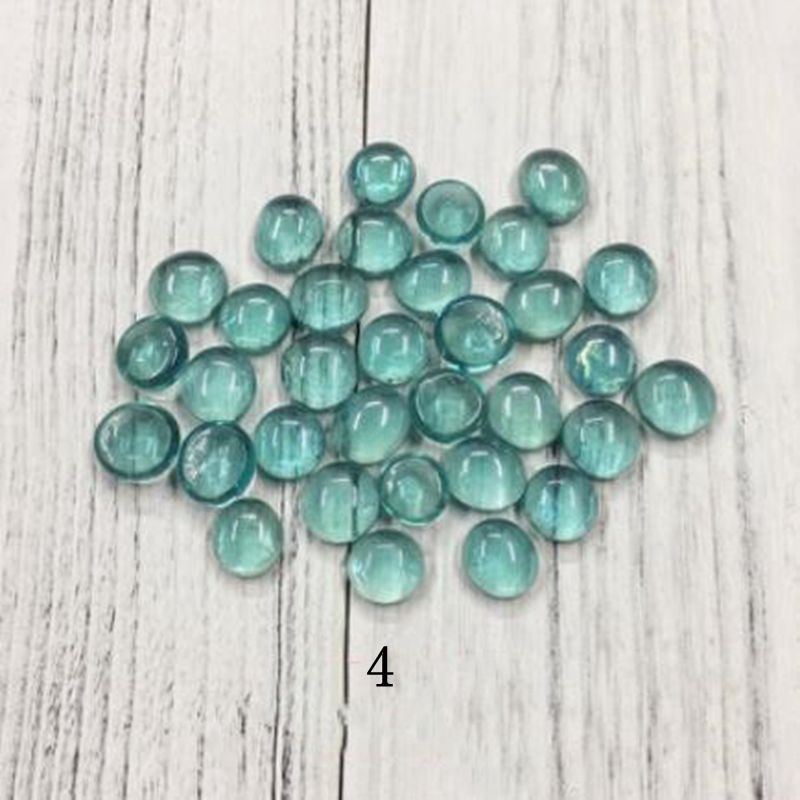 50g DIY Anyag Személyiség Mozaik Kreatív Kézimunka Kerek Színes akvárium Üveg Lapos Gyöngyök Kézműves Lakásdekoráció AAA0885