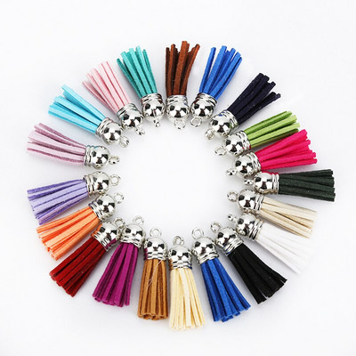 20Gb Krāsu maisījums Ādas zamšādas pušķi priekš DIY atslēgu piekariņi Juvelierizstrādājumi Kaklarota Auskari Ar rokām darināti pušķis bārkstis