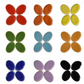 60 db Mosaic Craft Art mikro kerámia öv mozaik készítés ovális ultravékony kerámia kézi DIY mozaik dekor ékszer fülbevaló