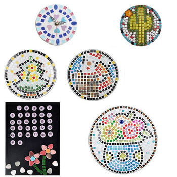 60 τμχ Mosaic Craft Art Micro Ceramic Belt Mosaic Making Oval Ultrathin Ceramic Manual DIY Mosaic Decor Jewelry Earring