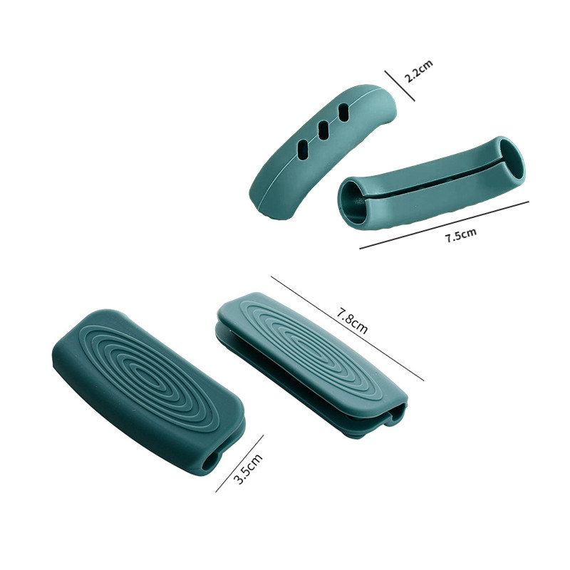 2/4 DB szilikon serpenyő fogantyú fedél Forrázásgátló védő burkolat Pároló serpenyő fogantyútartó csúszásmentes fedél konyhai kütyük
