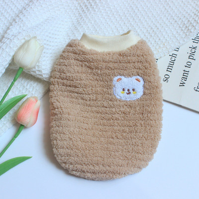 INS kisállatruházat új nagykereskedés kiskutya bichon mackó őszi és téli bársony mellény vastagított macska medve pamut ruhák kutya ruhák