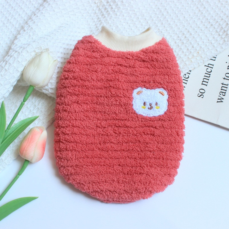 INS kisállatruházat új nagykereskedés kiskutya bichon mackó őszi és téli bársony mellény vastagított macska medve pamut ruhák kutya ruhák
