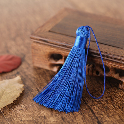 5/10 gab. 8cm Krāsains pušķu bārkstis DIY amatniecībai un rotaslietu izgatavošanai Spike Poliestera Ledus Zīds Grāmatzīmju Atslēgu piekariņu pušķi