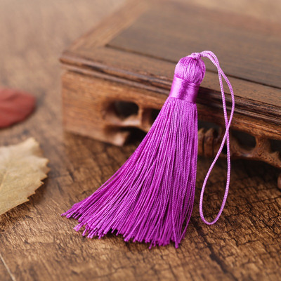 5/10 gab. 8cm Krāsains pušķu bārkstis DIY amatniecībai un rotaslietu izgatavošanai Spike Poliestera Ledus Zīds Grāmatzīmju Atslēgu piekariņu pušķi