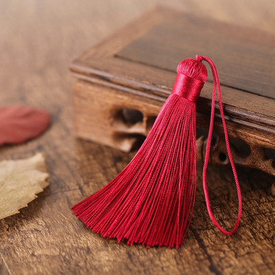 5/10 gab. 8cm Krāsains pušķu bārkstis DIY amatniecībai un rotaslietu izgatavošanai Spike Poliestera Ledus Zīds Grāmatzīmju Atslēgu piekariņu pušķi