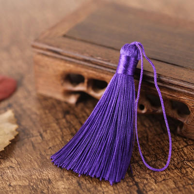 5/10 gab. 8cm Krāsains pušķu bārkstis DIY amatniecībai un rotaslietu izgatavošanai Spike Poliestera Ledus Zīds Grāmatzīmju Atslēgu piekariņu pušķi