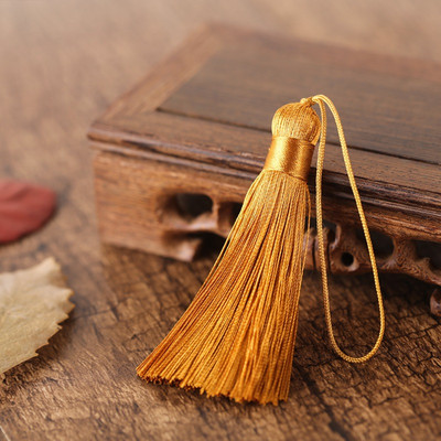 5/10 gab. 8cm Krāsains pušķu bārkstis DIY amatniecībai un rotaslietu izgatavošanai Spike Poliestera Ledus Zīds Grāmatzīmju Atslēgu piekariņu pušķi