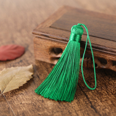 5/10 gab. 8cm Krāsains pušķu bārkstis DIY amatniecībai un rotaslietu izgatavošanai Spike Poliestera Ledus Zīds Grāmatzīmju Atslēgu piekariņu pušķi