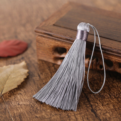 5/10 gab. 8cm Krāsains pušķu bārkstis DIY amatniecībai un rotaslietu izgatavošanai Spike Poliestera Ledus Zīds Grāmatzīmju Atslēgu piekariņu pušķi