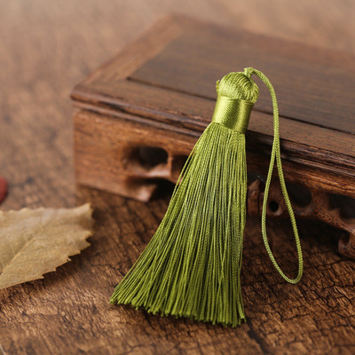 5/10 gab. 8cm Krāsains pušķu bārkstis DIY amatniecībai un rotaslietu izgatavošanai Spike Poliestera Ledus Zīds Grāmatzīmju Atslēgu piekariņu pušķi