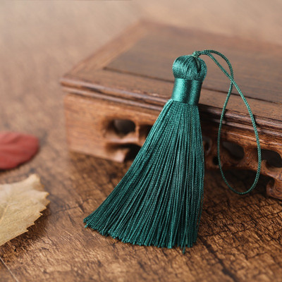 5/10 gab. 8cm Krāsains pušķu bārkstis DIY amatniecībai un rotaslietu izgatavošanai Spike Poliestera Ledus Zīds Grāmatzīmju Atslēgu piekariņu pušķi