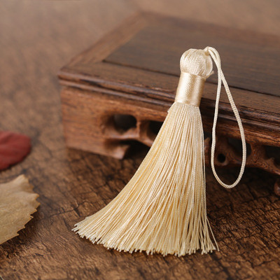 5/10 gab. 8cm Krāsains pušķu bārkstis DIY amatniecībai un rotaslietu izgatavošanai Spike Poliestera Ledus Zīds Grāmatzīmju Atslēgu piekariņu pušķi