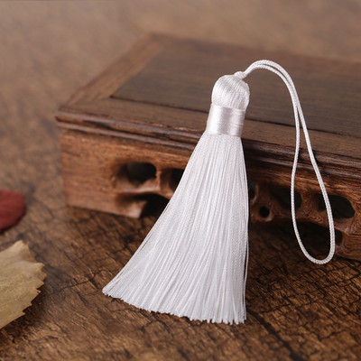 5/10 gab. 8cm Krāsains pušķu bārkstis DIY amatniecībai un rotaslietu izgatavošanai Spike Poliestera Ledus Zīds Grāmatzīmju Atslēgu piekariņu pušķi