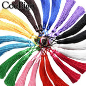 10db selyem bojt rojt díszítő könyvjelzők otthoni függönyökhöz barkácsolás fülbevaló ékszer bojt hurkokkal dekoratív vegyes 15 színben