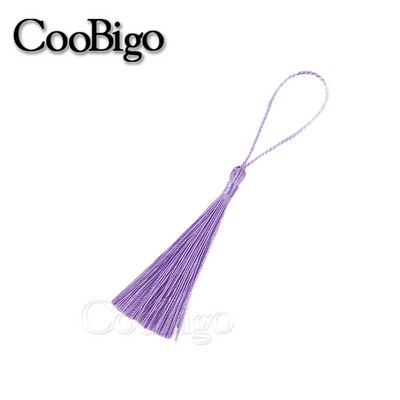 10db selyem bojt rojt díszítő könyvjelzők otthoni függönyökhöz barkácsolás fülbevaló ékszer bojt hurkokkal dekoratív vegyes 15 színben