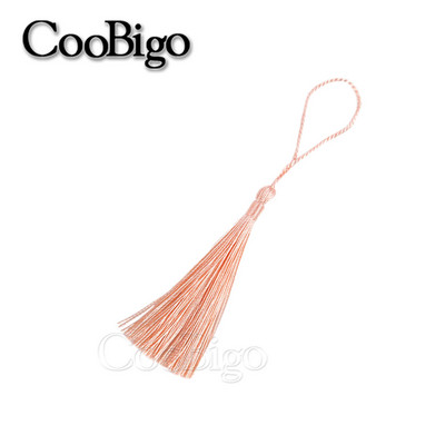 10db selyem bojt rojt díszítő könyvjelzők otthoni függönyökhöz barkácsolás fülbevaló ékszer bojt hurkokkal dekoratív vegyes 15 színben