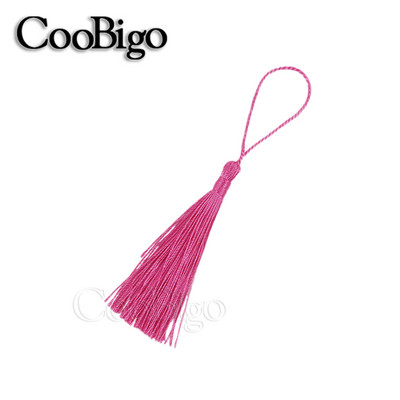 10db selyem bojt rojt díszítő könyvjelzők otthoni függönyökhöz barkácsolás fülbevaló ékszer bojt hurkokkal dekoratív vegyes 15 színben