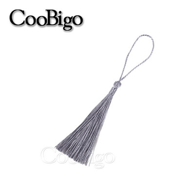 10db selyem bojt rojt díszítő könyvjelzők otthoni függönyökhöz barkácsolás fülbevaló ékszer bojt hurkokkal dekoratív vegyes 15 színben