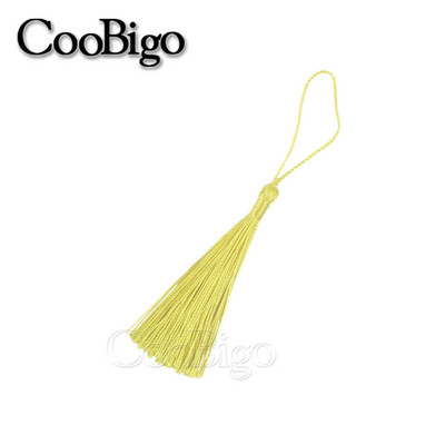 10db selyem bojt rojt díszítő könyvjelzők otthoni függönyökhöz barkácsolás fülbevaló ékszer bojt hurkokkal dekoratív vegyes 15 színben