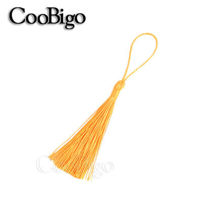 10db selyem bojt rojt díszítő könyvjelzők otthoni függönyökhöz barkácsolás fülbevaló ékszer bojt hurkokkal dekoratív vegyes 15 színben