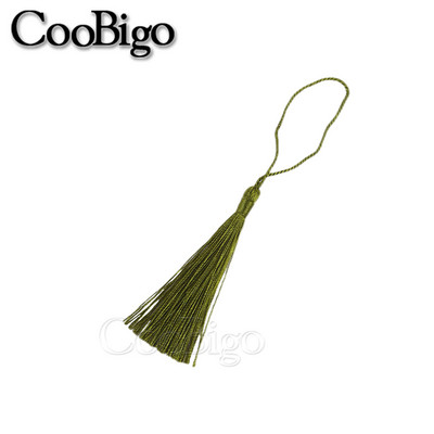 10db selyem bojt rojt díszítő könyvjelzők otthoni függönyökhöz barkácsolás fülbevaló ékszer bojt hurkokkal dekoratív vegyes 15 színben