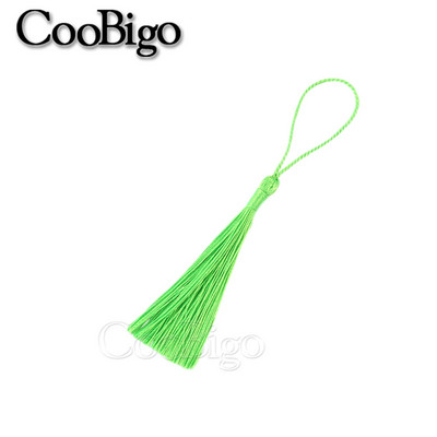 10db selyem bojt rojt díszítő könyvjelzők otthoni függönyökhöz barkácsolás fülbevaló ékszer bojt hurkokkal dekoratív vegyes 15 színben