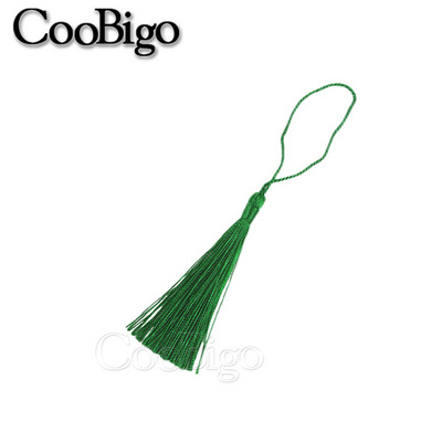 10db selyem bojt rojt díszítő könyvjelzők otthoni függönyökhöz barkácsolás fülbevaló ékszer bojt hurkokkal dekoratív vegyes 15 színben