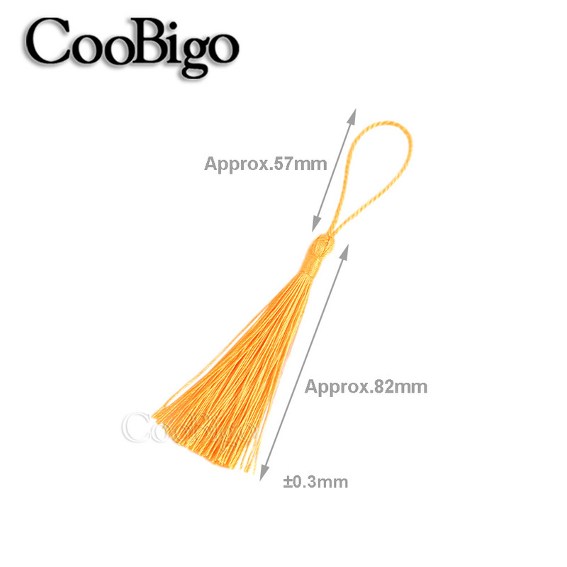 10db selyem bojt rojt díszítő könyvjelzők otthoni függönyökhöz barkácsolás fülbevaló ékszer bojt hurkokkal dekoratív vegyes 15 színben