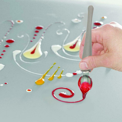 Πινέλο για σάλτσα από ανοξείδωτο ατσάλι Κουτάλι Chef Διακοσμητικό Συμβουλή Μαγειρικής Κουτάλι Western Food Plate Baking Tip Κουτάλι ζωγραφικής