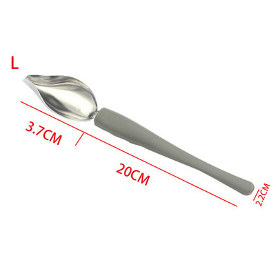 Nerūsējošā tērauda mērces otas karote šefpavāra dekoratīvā ēdiena gatavošanas uzgaļa karote Rietumu pārtikas šķīvja cepšanas deserta uzgaļa krāsošanas karote