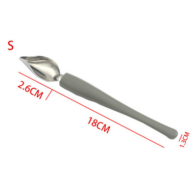 Nerūsējošā tērauda mērces otas karote šefpavāra dekoratīvā ēdiena gatavošanas uzgaļa karote Rietumu pārtikas šķīvja cepšanas deserta uzgaļa krāsošanas karote