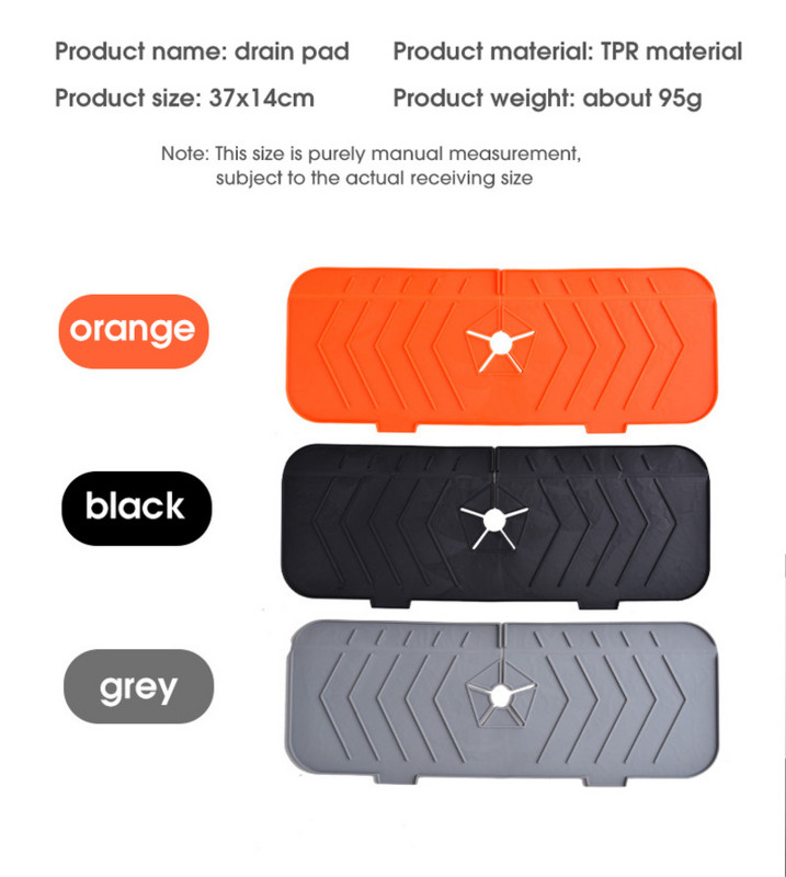 Virtuvės silikono maišytuvo kilimėlis kriaukle, apsaugantis nuo purslų gaudyklės maišytuvo sugeriantis kilimėlis stalviršio apsauga, skirta vonios kambario virtuvės įtaisams