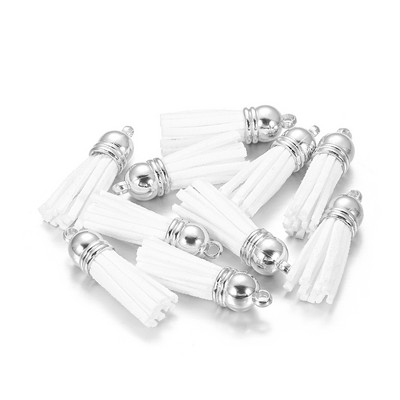 10/30/50gab 38 mm zamšādas mākslīgās ādas pušķis ar zelta vāciņu atslēgu piekariņam Mobilā tālruņa siksnām Rotaslietas Vasaras DIY kulonu piekariņi Meklēšana