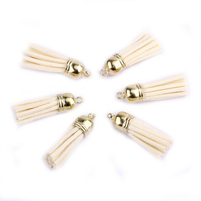 10/30/50gab 38 mm zamšādas mākslīgās ādas pušķis ar zelta vāciņu atslēgu piekariņam Mobilā tālruņa siksnām Rotaslietas Vasaras DIY kulonu piekariņi Meklēšana