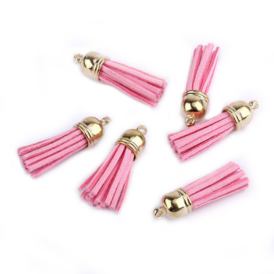 10/30/50gab 38 mm zamšādas mākslīgās ādas pušķis ar zelta vāciņu atslēgu piekariņam Mobilā tālruņa siksnām Rotaslietas Vasaras DIY kulonu piekariņi Meklēšana